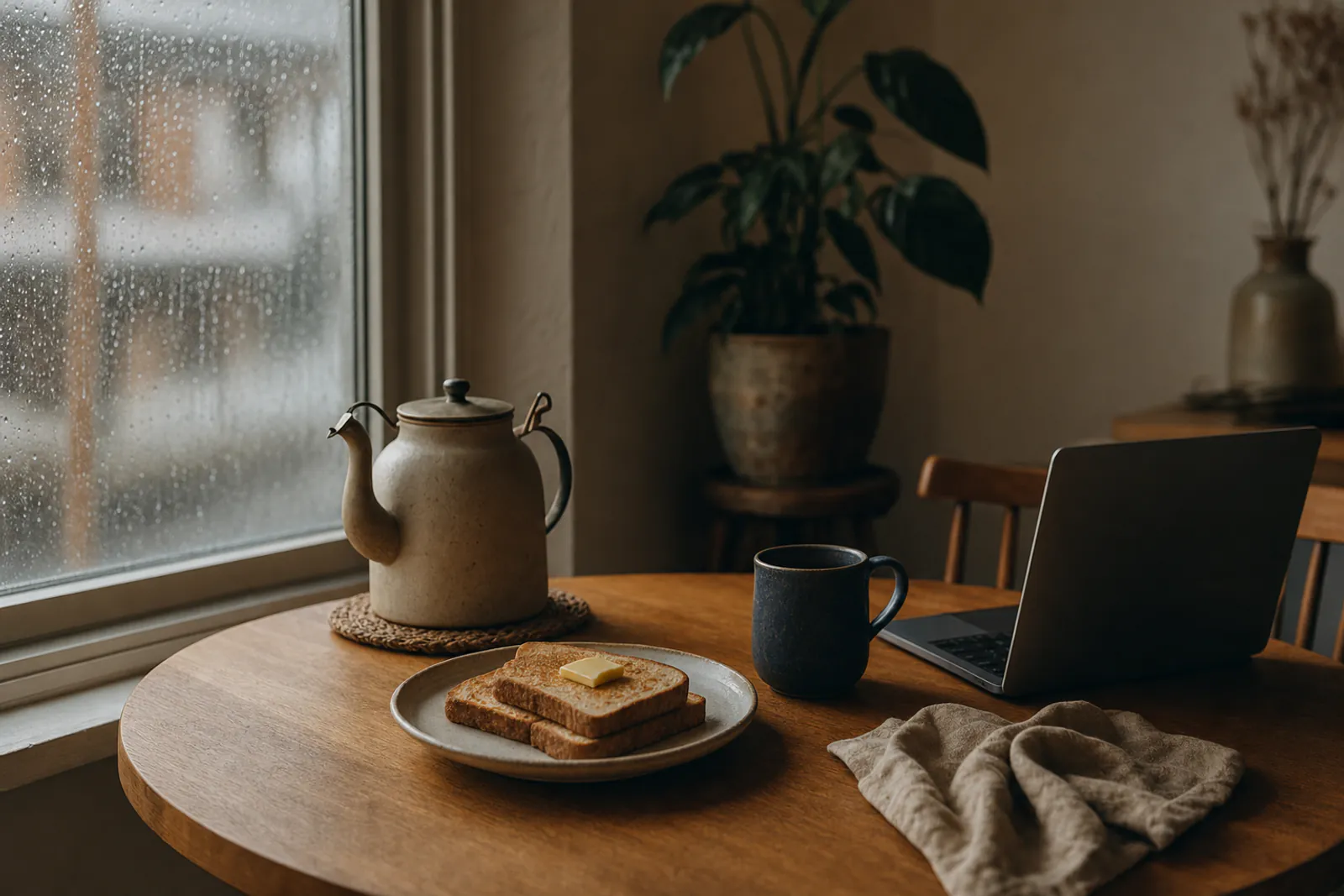 Early morning kitchen scene used as lyric writing inspiration